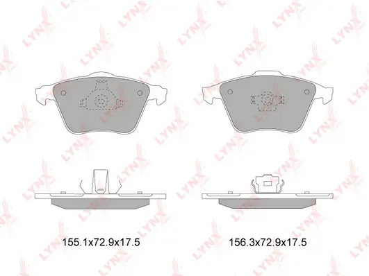 LYNXAUTO fékbetétkészlet, tárcsafék - BD-7819 - TothCarparts
