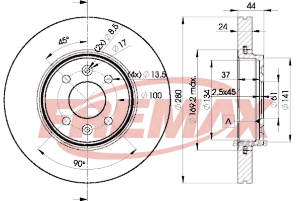 FREMAX féktárcsa - BD-7829 - TothCarparts