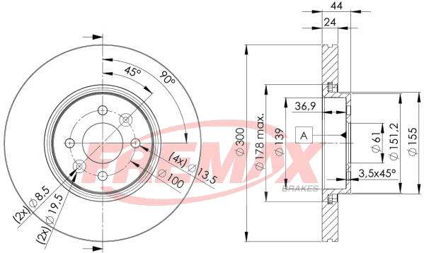 FREMAX féktárcsa - BD-7897 - TothCarparts