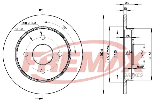 FREMAX féktárcsa - BD-7969 - TothCarparts