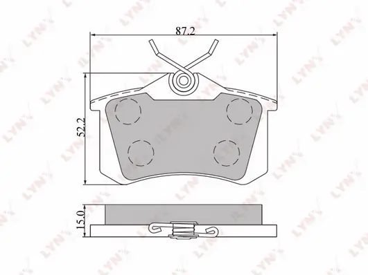 LYNXAUTO fékbetétkészlet, tárcsafék - BD-8002 - TothCarparts