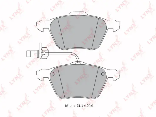 LYNXAUTO fékbetétkészlet, tárcsafék - BD-8018 - TothCarparts