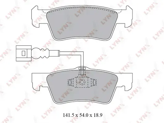 LYNXAUTO fékbetétkészlet, tárcsafék - BD-8034 - TothCarparts