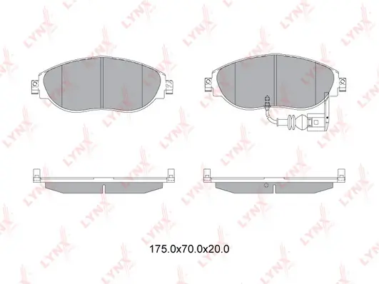 LYNXAUTO fékbetétkészlet, tárcsafék - BD-8042 - TothCarparts