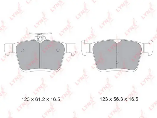 LYNXAUTO fékbetétkészlet, tárcsafék - BD-8045 - TothCarparts