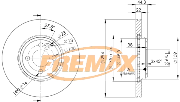 FREMAX féktárcsa - BD-8570 - TothCarparts