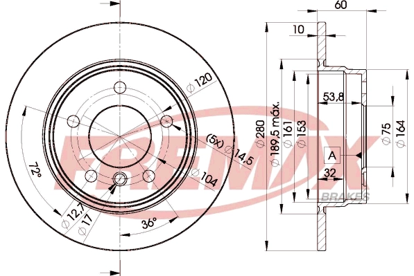 FREMAX féktárcsa - BD-8936 - TothCarparts