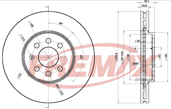FREMAX féktárcsa - BD-9001 - TothCarparts