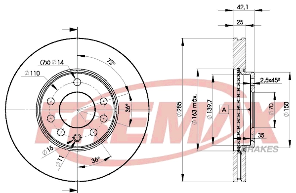 FREMAX féktárcsa - BD-9003 - TothCarparts