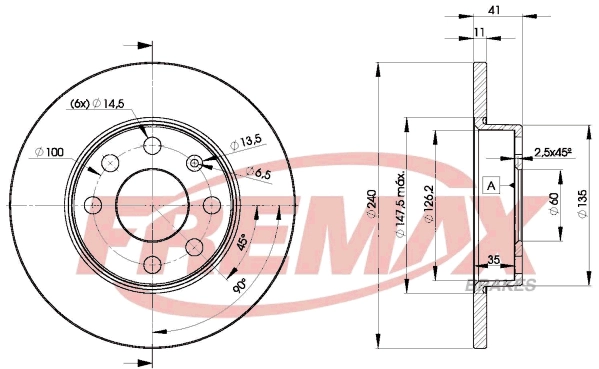 FREMAX féktárcsa - BD-9020 - TothCarparts