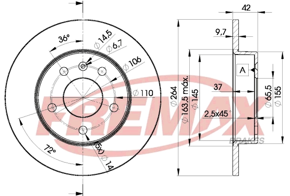 FREMAX féktárcsa - BD-9110 - TothCarparts