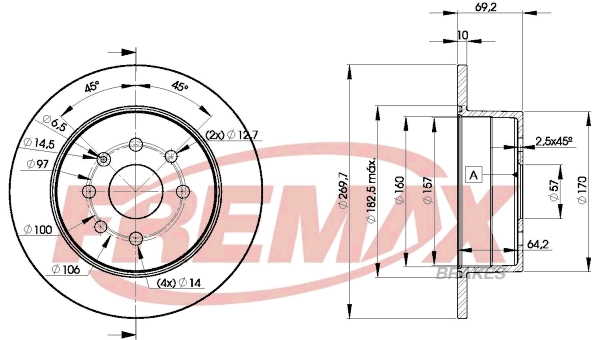 FREMAX féktárcsa - BD-9209 - TothCarparts