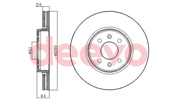 DEEVO féktárcsa - BD11480 - TothCarparts