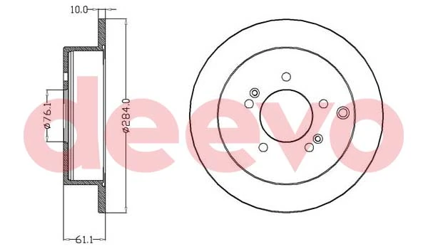 DEEVO féktárcsa - BD12720 - TothCarparts
