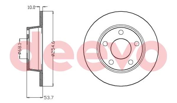 DEEVO féktárcsa - BD12920 - TothCarparts
