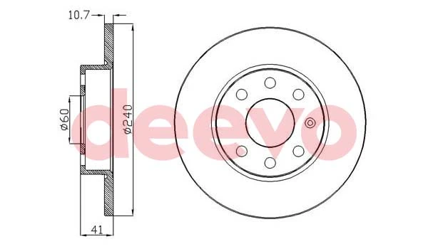 DEEVO féktárcsa - BD12940 - TothCarparts
