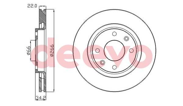 DEEVO féktárcsa - BD13160 - TothCarparts