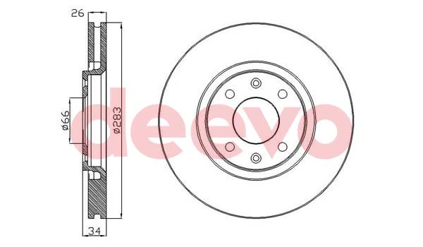 DEEVO féktárcsa - BD13180 - TothCarparts