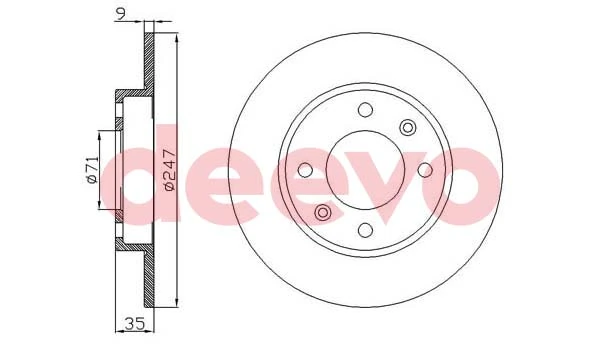 DEEVO féktárcsa - BD13220 - TothCarparts