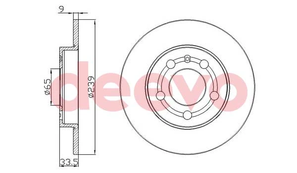 DEEVO féktárcsa - BD13660 - TothCarparts