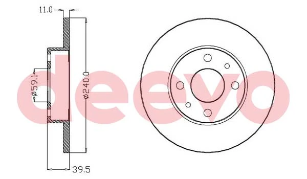 DEEVO féktárcsa - BD14620 - TothCarparts