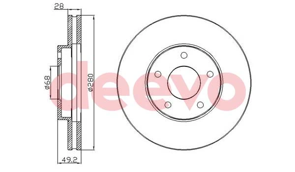 DEEVO féktárcsa - BD14760 - TothCarparts