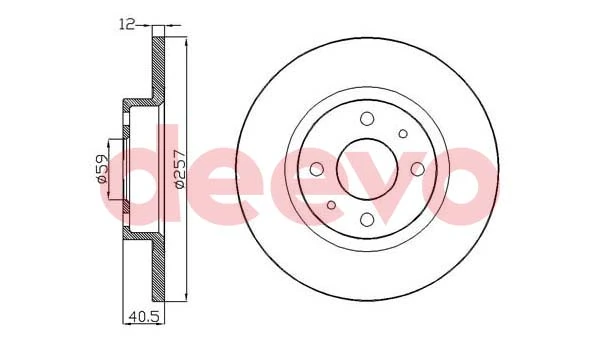 DEEVO féktárcsa - BD14820 - TothCarparts