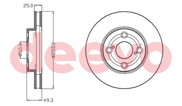DEEVO féktárcsa - BD14960 - TothCarparts