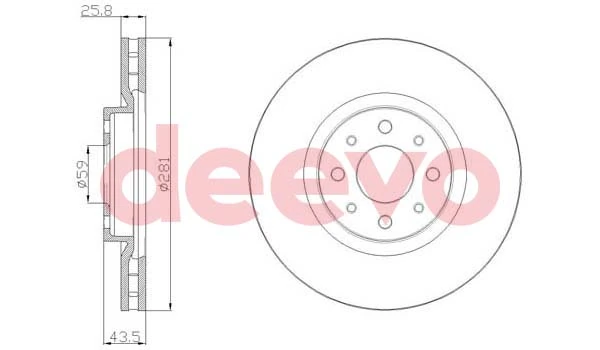 DEEVO féktárcsa - BD15100 - TothCarparts