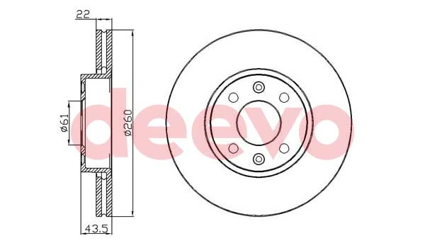 DEEVO féktárcsa - BD15380 - TothCarparts