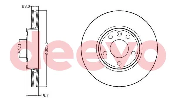 DEEVO féktárcsa - BD15400 - TothCarparts