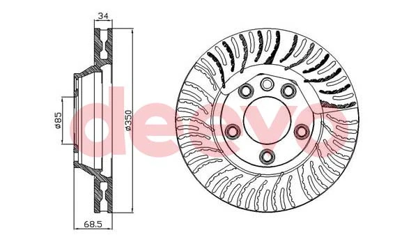 DEEVO féktárcsa - BD15440 - TothCarparts