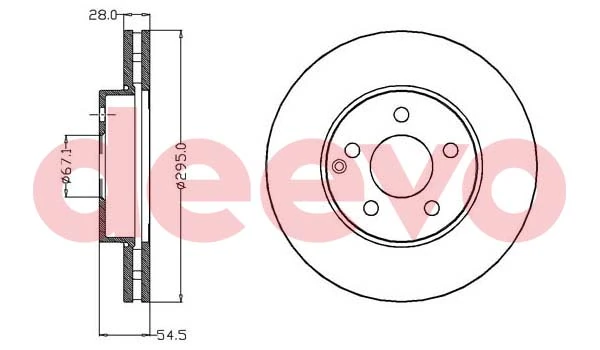 DEEVO féktárcsa - BD15540 - TothCarparts