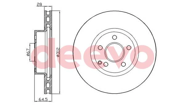 DEEVO féktárcsa - BD15580 - TothCarparts