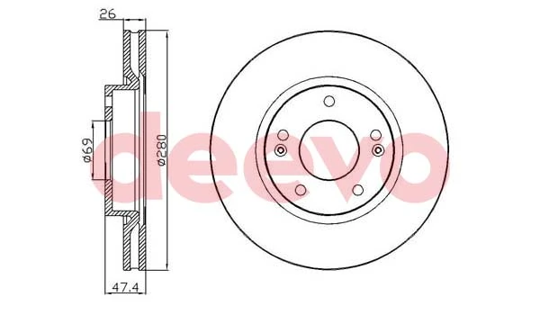 DEEVO féktárcsa - BD15760 - TothCarparts