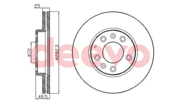 DEEVO féktárcsa - BD16140 - TothCarparts