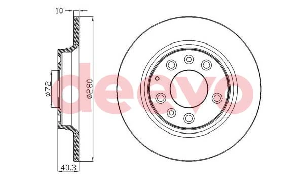 DEEVO féktárcsa - BD16160 - TothCarparts