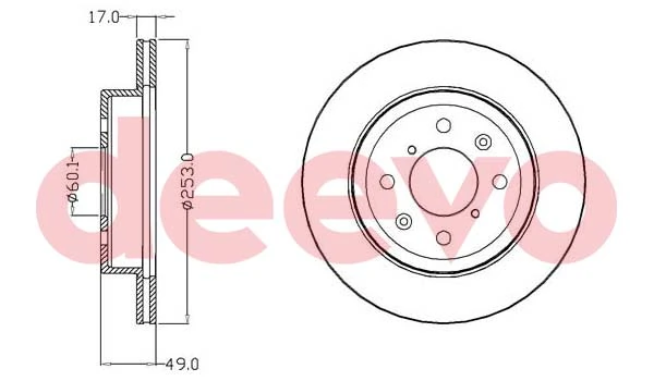 DEEVO féktárcsa - BD16360 - TothCarparts