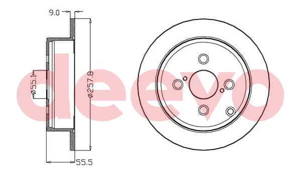 DEEVO féktárcsa - BD16500 - TothCarparts