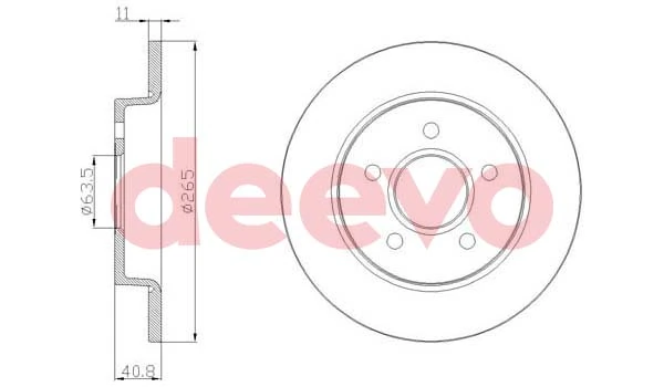 DEEVO féktárcsa - BD16720 - TothCarparts