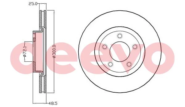 DEEVO féktárcsa - BD17240 - TothCarparts