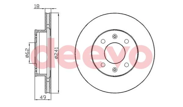 DEEVO féktárcsa - BD17560 - TothCarparts
