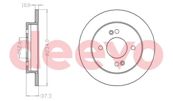DEEVO féktárcsa - BD17580 - TothCarparts