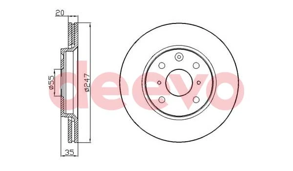 DEEVO féktárcsa - BD17900 - TothCarparts