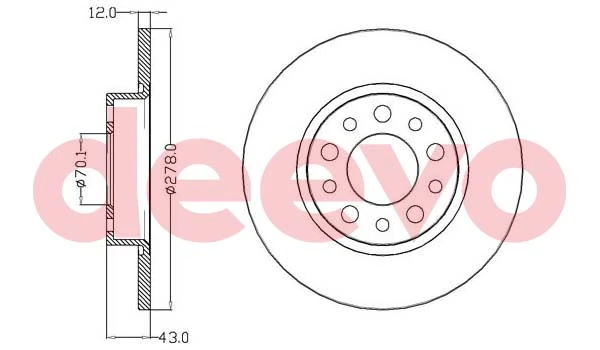 DEEVO féktárcsa - BD18120 - TothCarparts
