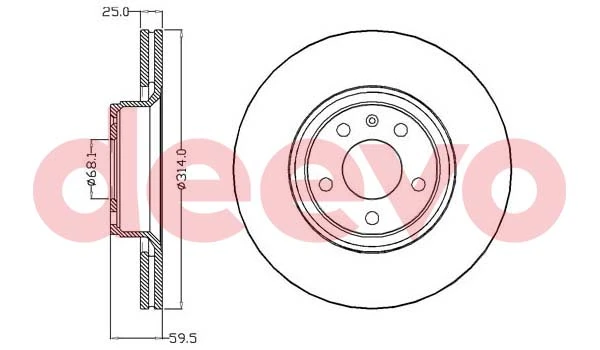 DEEVO féktárcsa - BD18140 - TothCarparts