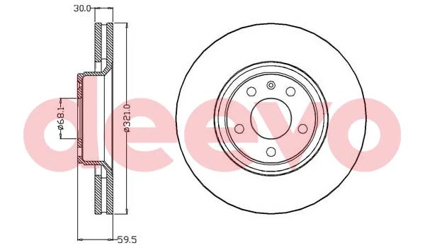 DEEVO féktárcsa - BD18180 - TothCarparts