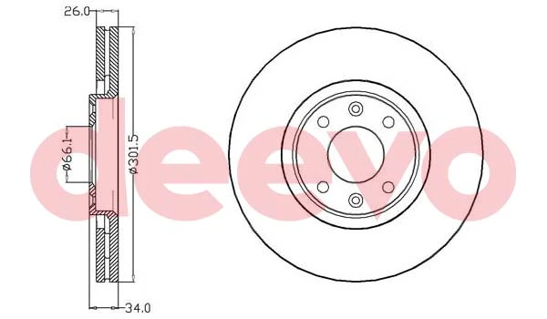DEEVO féktárcsa - BD18640 - TothCarparts