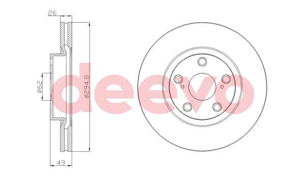 DEEVO féktárcsa - BD18700 - TothCarparts