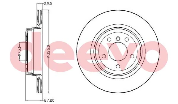 DEEVO féktárcsa - BD18820 - TothCarparts